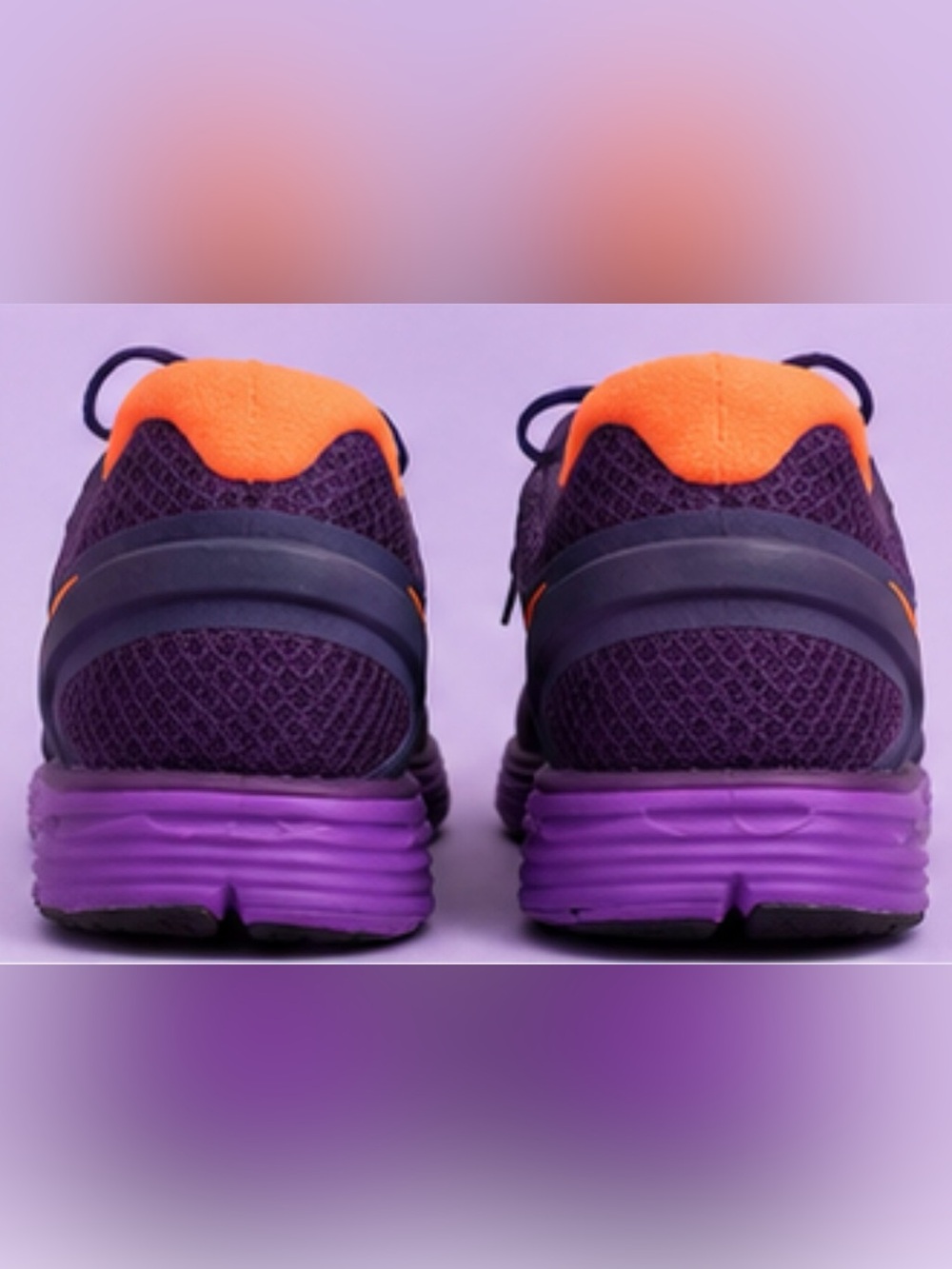 Nike Lunarglide Women’s Athletic Shoe in Purple, Orange & Navy Accents size 9.5 - Picture 3 of 8
